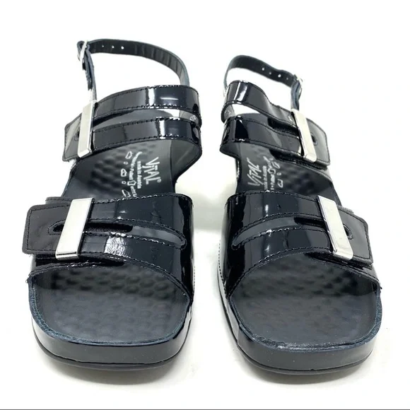 Vital Shoes Joy Lack Schwarz black comfort sandals - Picture 2 of 11